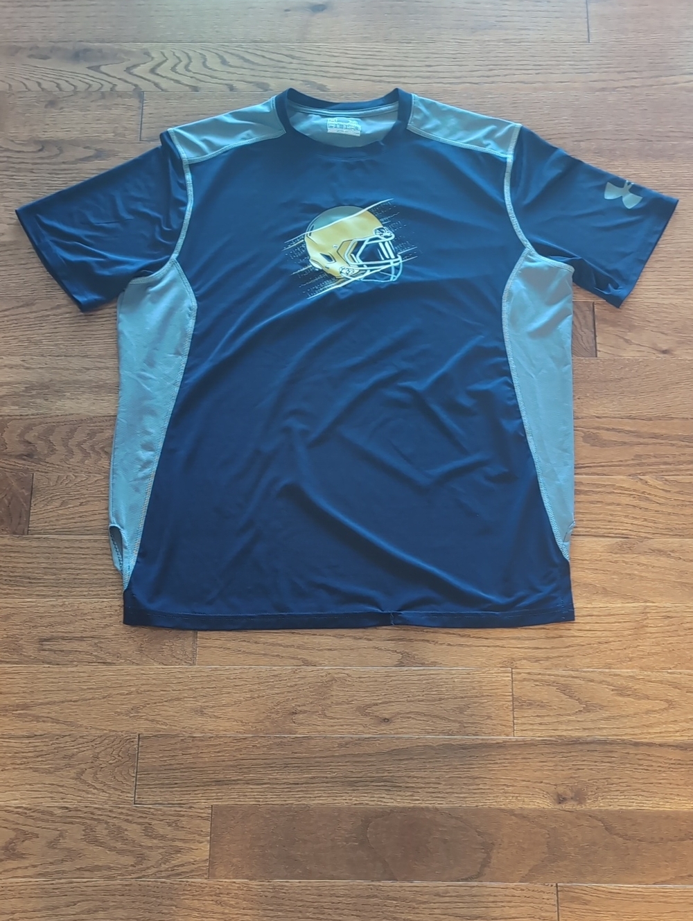 Under Armour Men's Navy and Light Gray Performance Tee Notre Dame